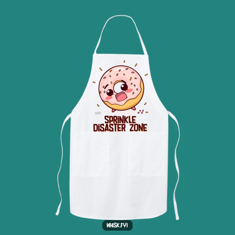 Funny Startled Doughnut Apron - Hilarious Kitchen Protection for Bakers