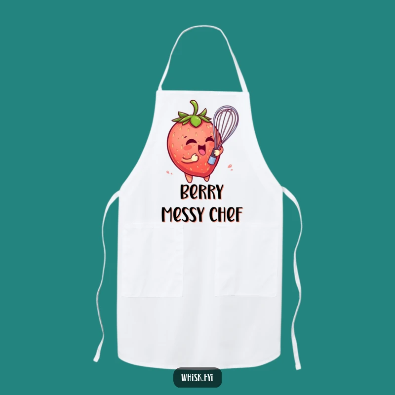 Funny Strawberry Whisk Apron: Cook with Hilarious Fruit Fun