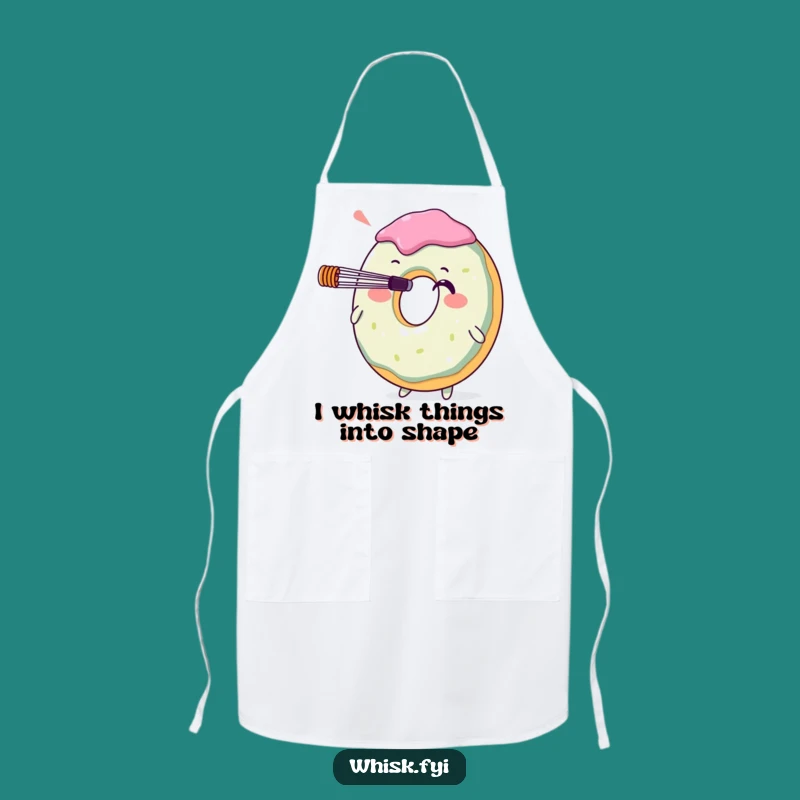Funny Donut Whisk Nose Balance Apron: Cook and Bake with Delightful, Humorous Style