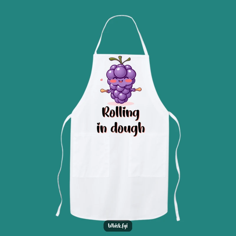 Funny Grape Baker Apron - Joyful Dough Rolling Kitchen Wear, Perfect Funny Gift