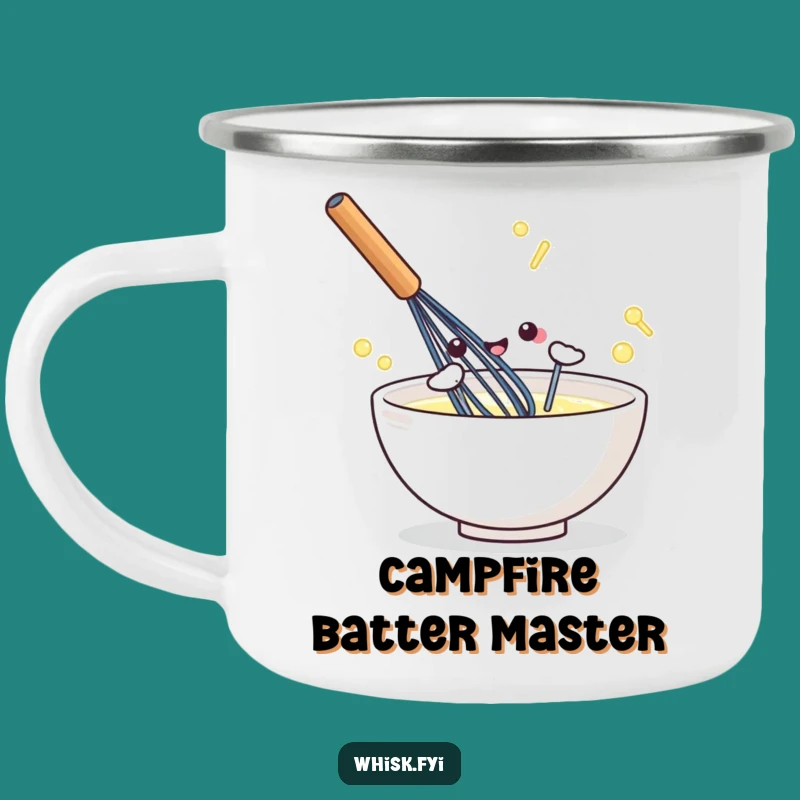 Durable Funny Kawaii Whisk Camping Mug for Outdoor Bakers