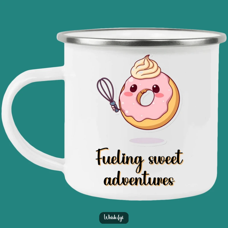 Funny Donut Frosting Camping Mug: Durable Coffee Cup Funny Gift for Adventurers