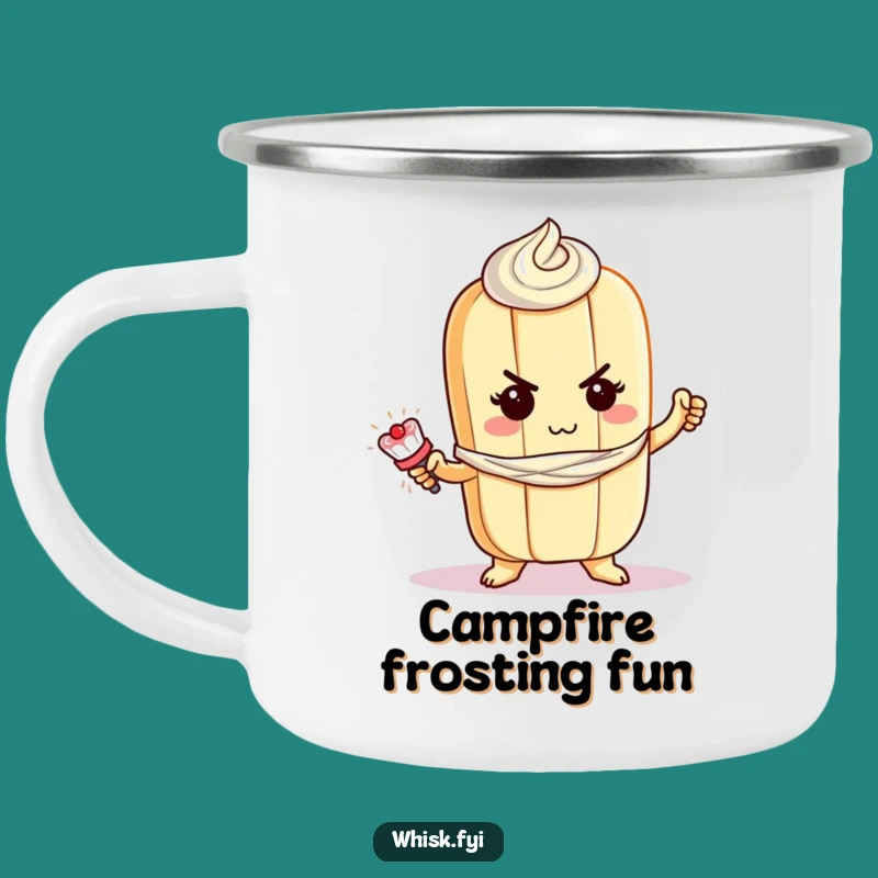 Funny Baguette Frosting Camping Mug: Bake on the Go