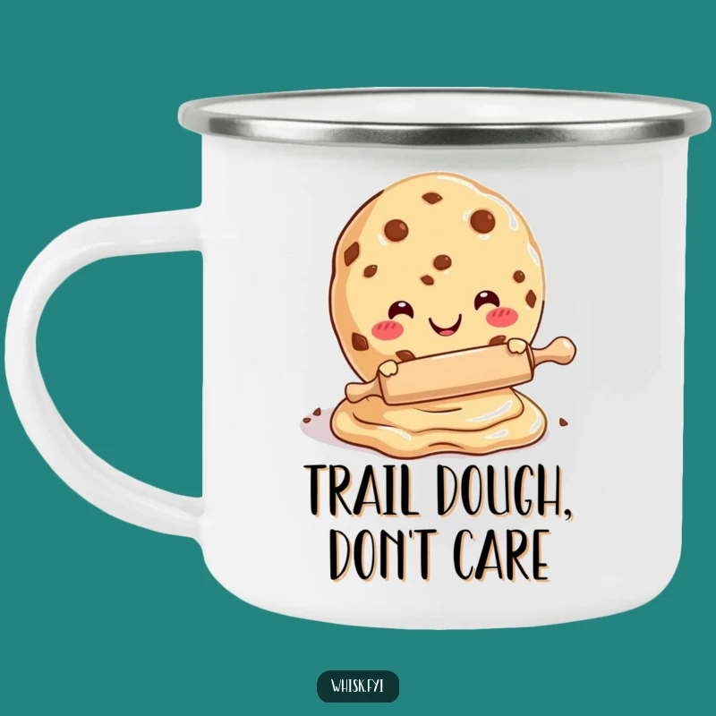 Funny Cookie Dough Rolling Camping Mug - Outdoor Baking Adventure Gift