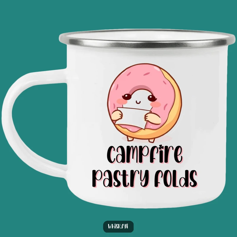 Funny Donut Folding Camping Mug: Determined Baker Drinkware for Outdoor Baking Gift