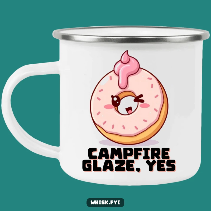 Funny Doughnut Frosting Camping Mug - Sweet Outdoor Pastry Gift