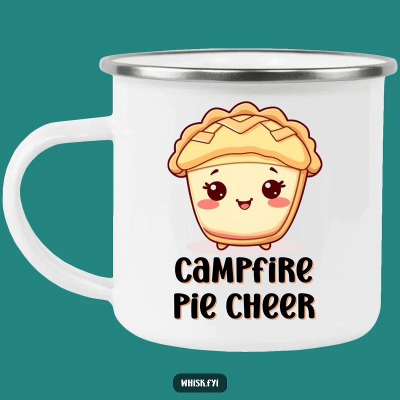 Funny Kawaii Pie Camping Mug: Outdoor Cheerful Baker, Perfect Funny Gift
