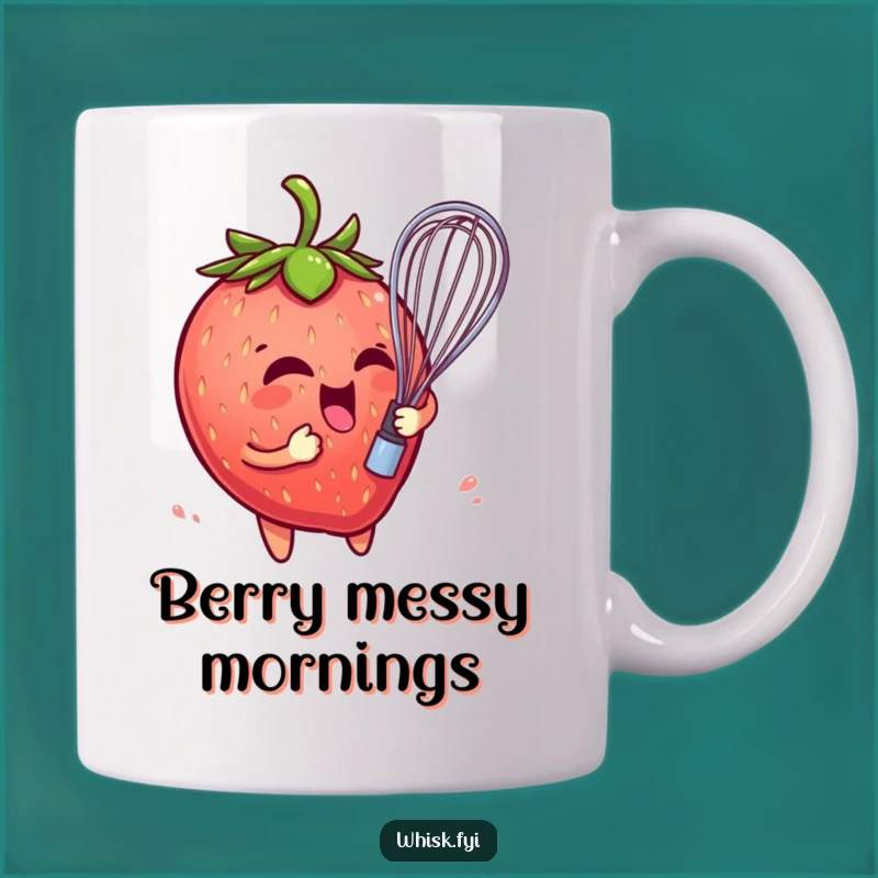Funny Strawberry Whisk Mug: A Hilarious Mishap Gift for Fruit Fans