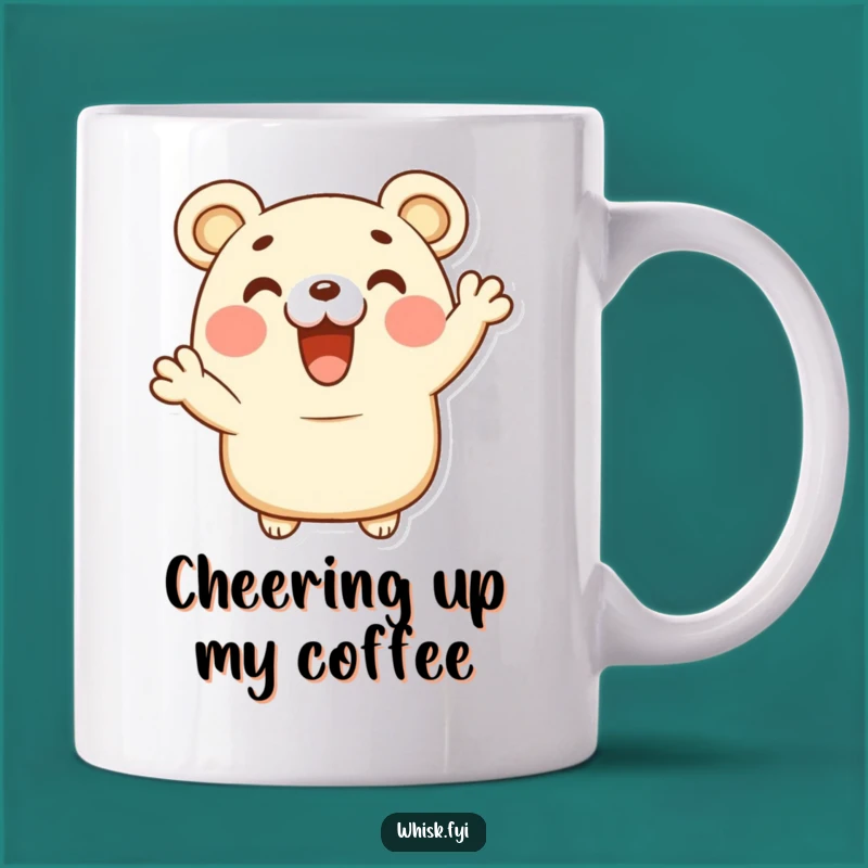 Funny Bear Claw Mug - Happy Pastry Character, Delightful Coffee Gift