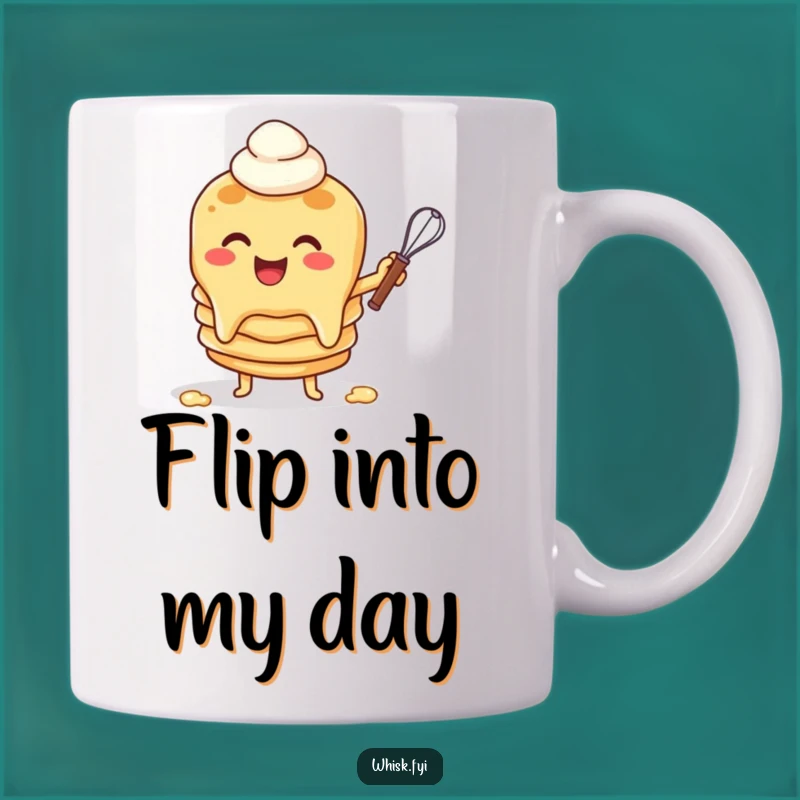 Funny Pancake Whisk Mug: A Cheerful Gift for Breakfast Lovers