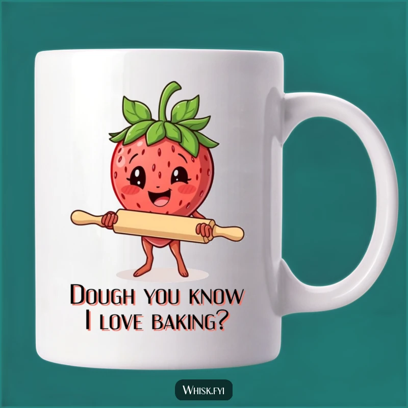 Funny Strawberry Baker Mug: A Delightful Rolling Pin Cook Gift for Baking Enthusiasts