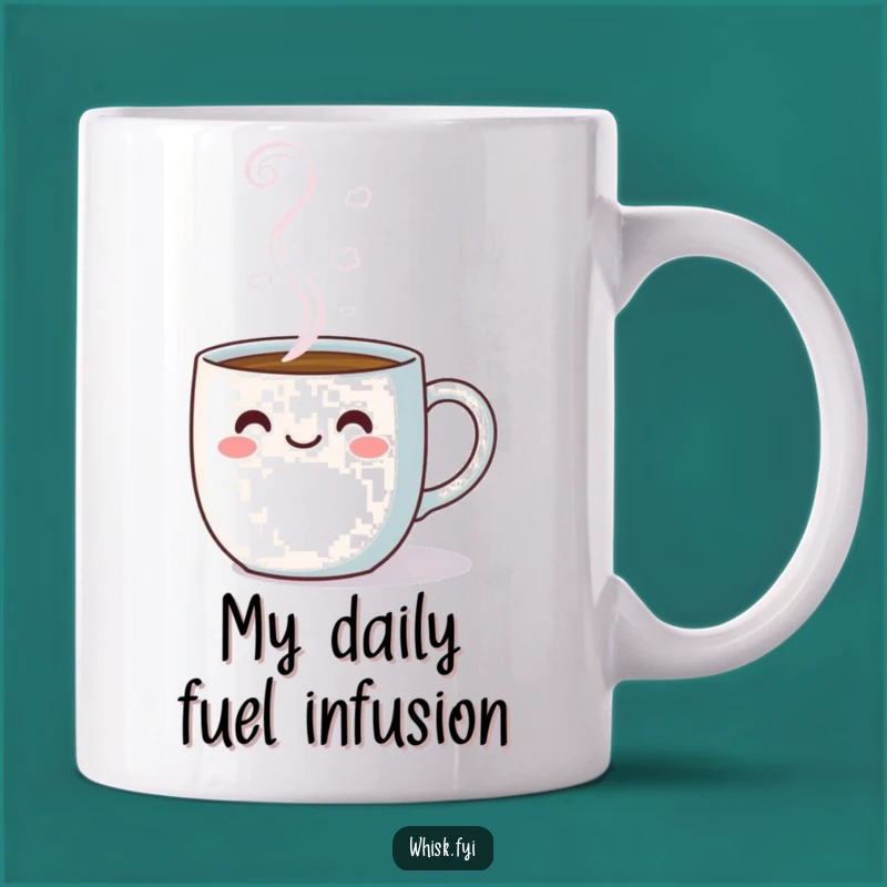 Funny Kawaii Coffee Mug Gift: Cheerful Steam Clouds for Your Morning Brew