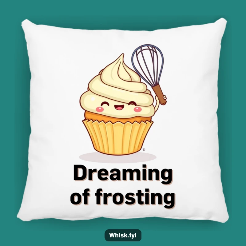 Funny Cupcake Pillow: Cheerful baker comfort, a delightful funny gift.