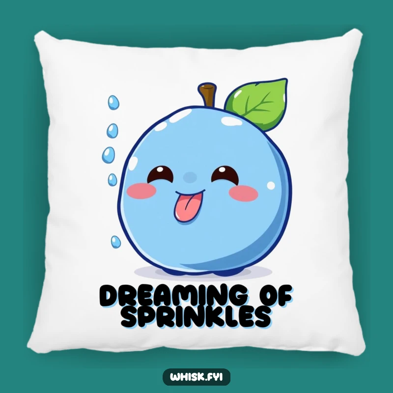Funny Blueberry Sprinkle Pillow - Cozy Dessert Humor Decor