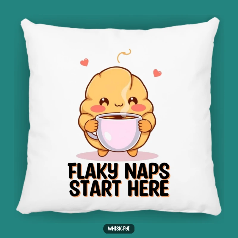 Funny Blushing Croissant Pillow - Cozy & Comedic Comfort Accent