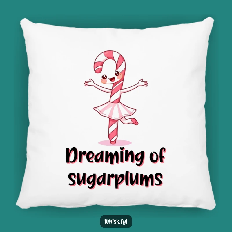 Funny Candy Cane Pillow: Cozy Holiday Twirls, Perfect Gift Pillow!