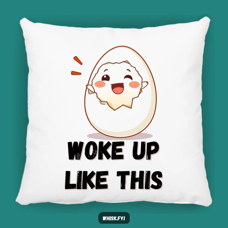 Funny Happy Egg Pillow - Cozy and Hilarious Breakfast Comfort Gift