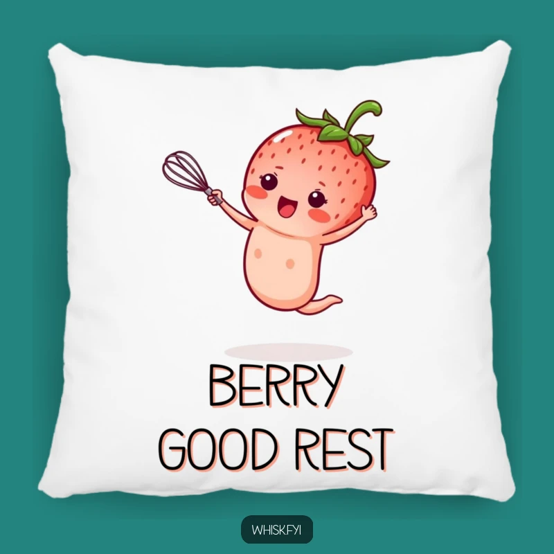 Funny Kawaii Strawberry Pillow: Soft & Hilarious Baking Comfort Gift