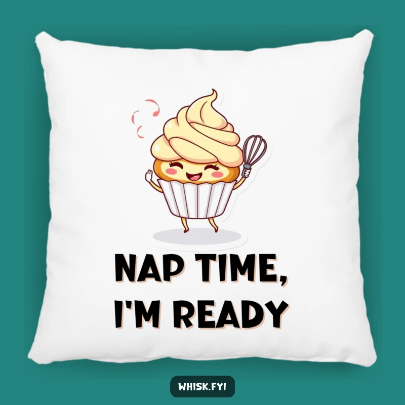 Funny Cupcake Whisk Pillow: Cozy Comfort with Sweet Baking Fun