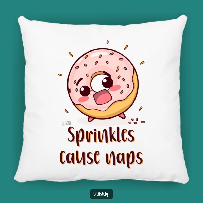 Funny Startled Doughnut Pillow - Comfy & Comedic Accent Pillow