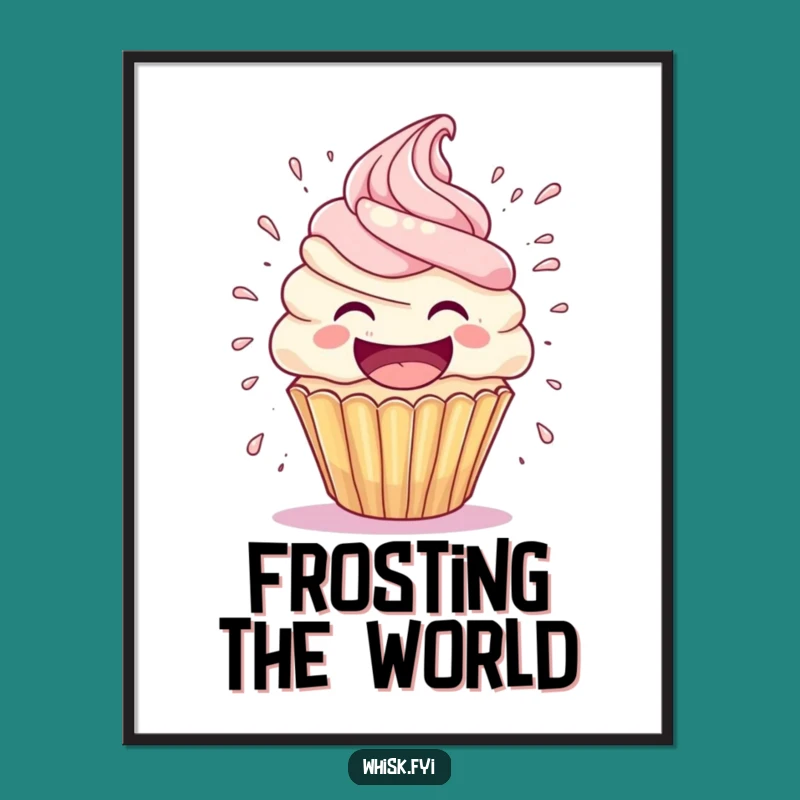 Funny Cupcake Explosion Digital Art: Instant Laughs, Perfect Funny Gift for Art Lovers