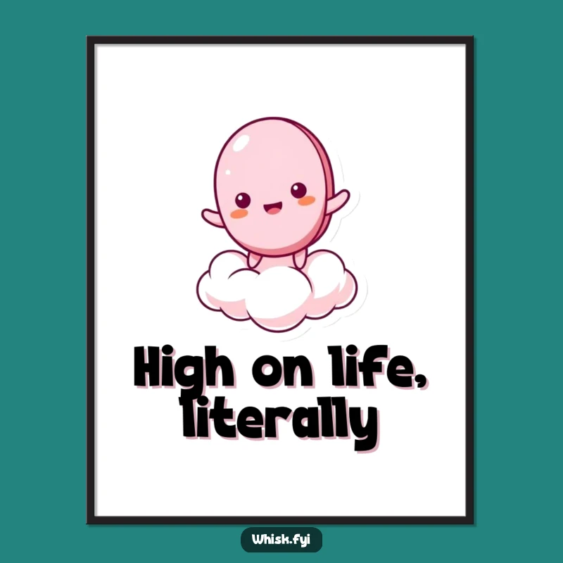 Funny Giddy Macaron Digital Art - Instant Whimsical & Hilarious Decor