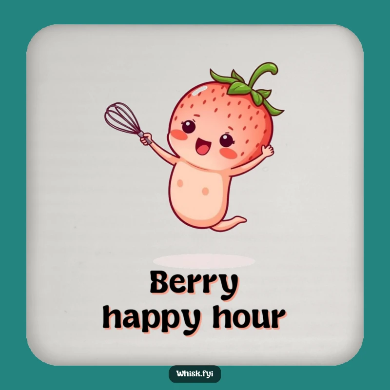 Funny Kawaii Strawberry Drink Coaster: Hilarious Protection for Your Table Gift