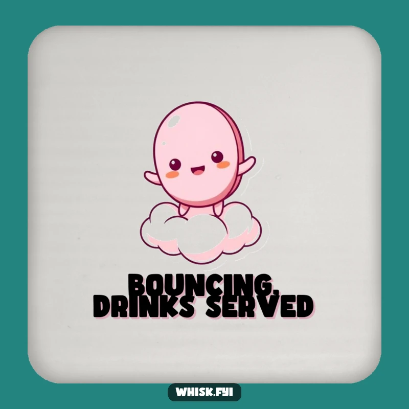 Funny Giddy Macaron Coaster - Whimsical & Hilarious Table Decor