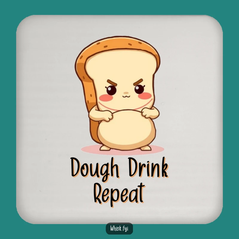 Funny Bread Loaf Coaster Set - Protect Surfaces with Baker's Humor