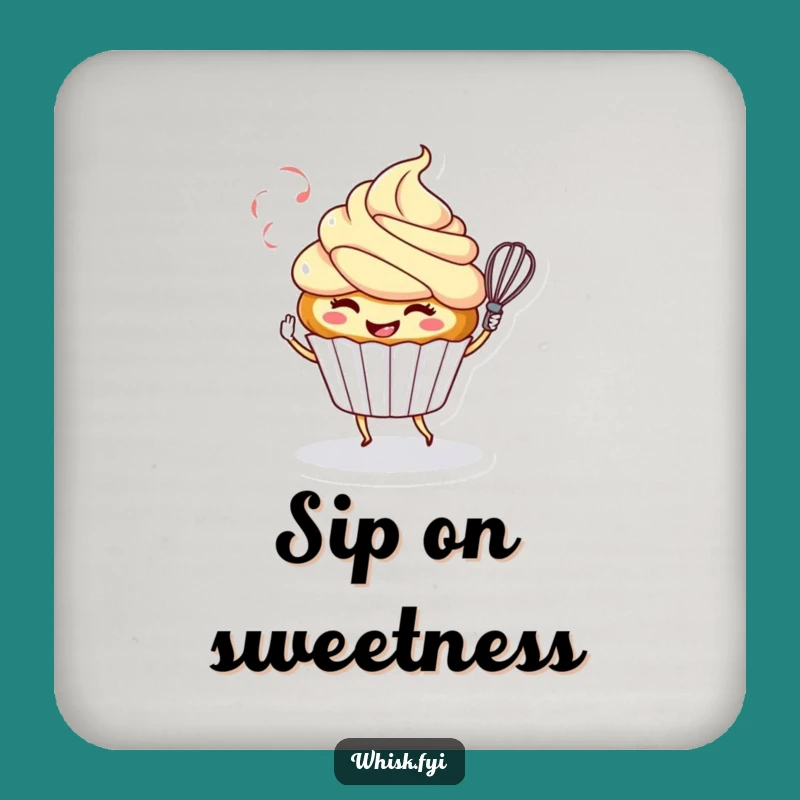 Funny Cupcake Whisk Coaster: Protect Surfaces with Sweet Style