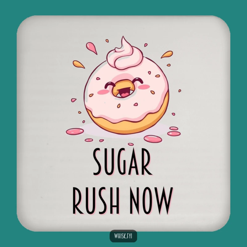 Funny Kawaii Donut Coaster - Hilarious Frosting Drink Protector