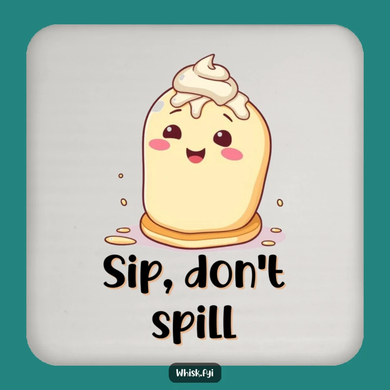 Funny Pancake Coaster Set: Breakfast Drink Mats, Hilarious Foodie Accessory Gift