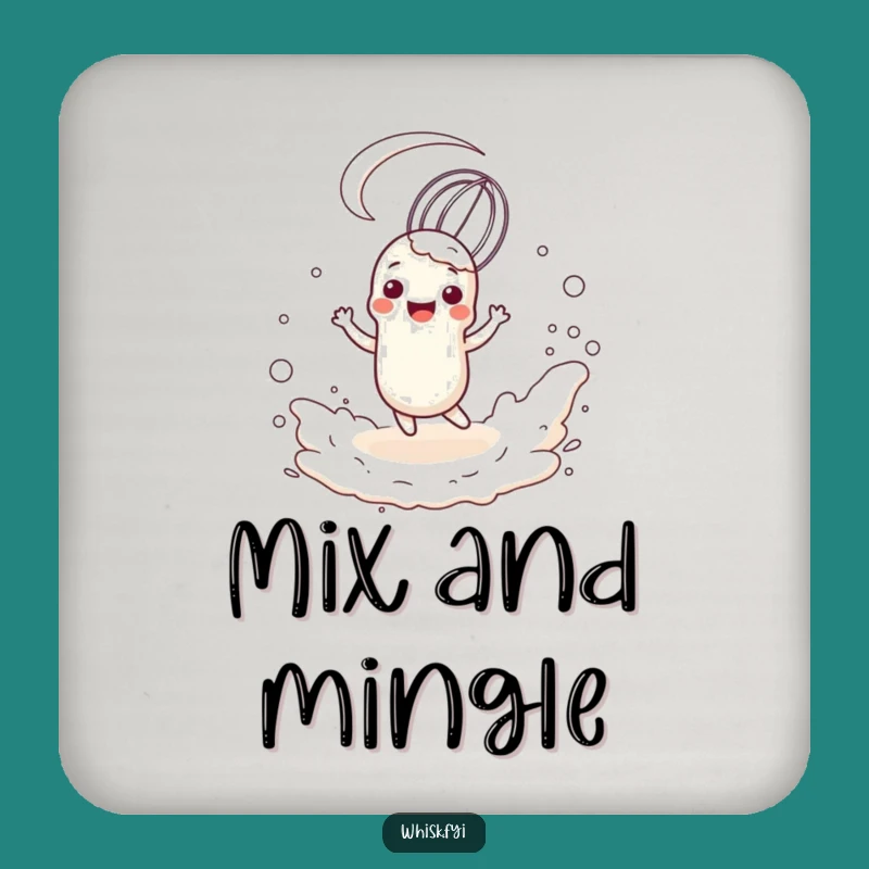 Funny Whisk Flour Cloud Drink Coaster: Joyful Baker Accessory for Table Protection Gift