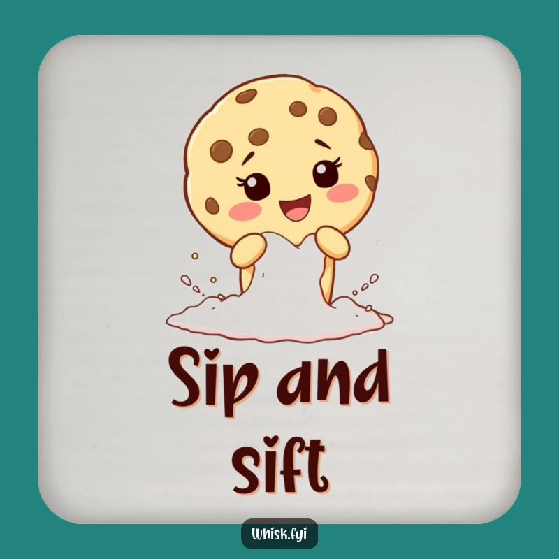 Funny Cookie Sifting Coaster - Protect Surfaces with Sweet Humor Gift
