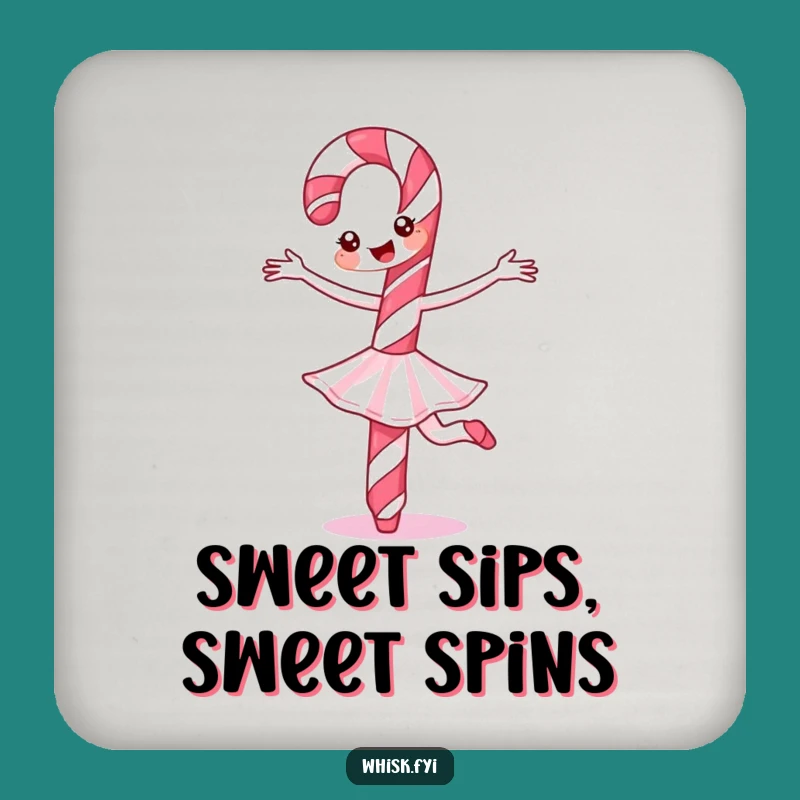 Funny Candy Cane Coaster: Protect Surfaces with Holiday Cheer, Gift!