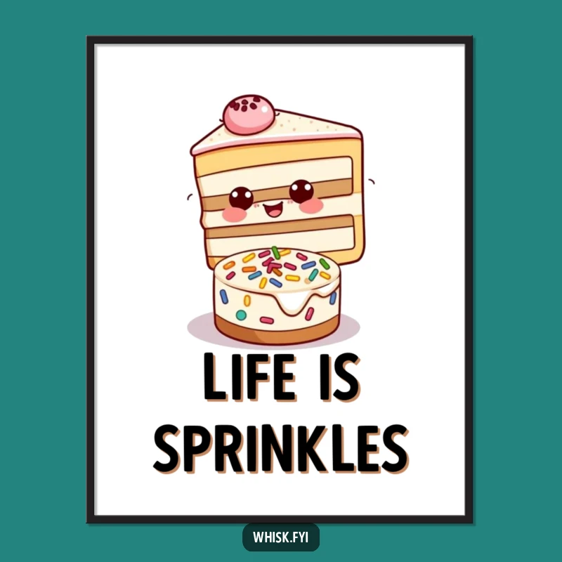 Funny Cake Decorating Poster - Joyful Baker Wall Art Gift