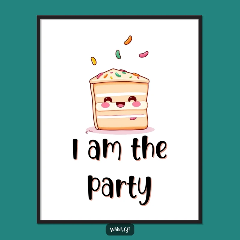 Funny Cake Juggling Poster: Hilarious Dessert Wall Art