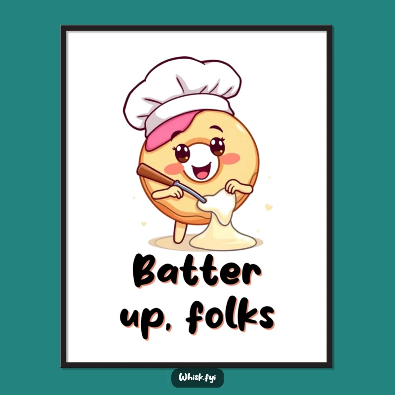 Funny Chef Donut Poster: Delicious Wall Art, Perfect Funny Gift for Kitchen Decor