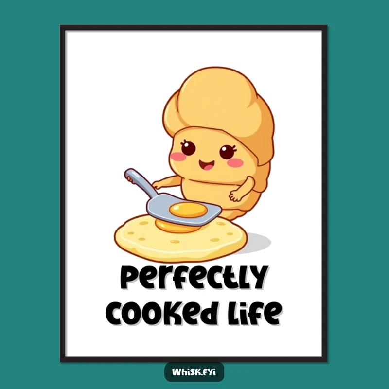 Funny Croissant Poster: Expert flipper artwork, a delicious and funny gift.