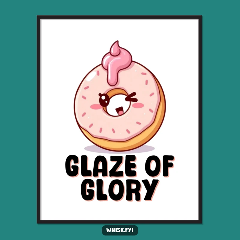 Funny Doughnut Frosting Poster - Mischievous Pastry Art Gift