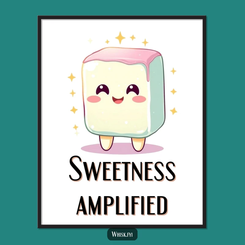Funny Sugar Cube Poster - Radiant Mixing Wall Art