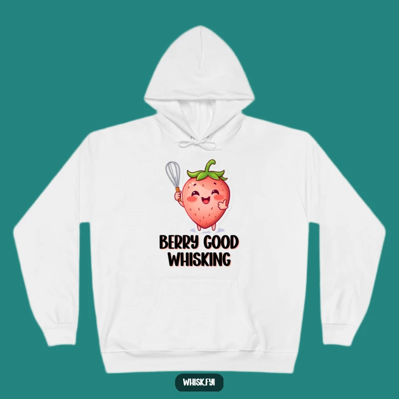 Funny Strawberry Whisk Hoodie: Cozy Comfort for Bakers
