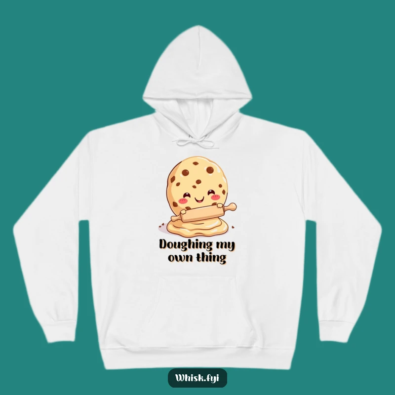 Funny Cookie Dough Rolling Hoodie - Cozy & Hilarious Baking Gift