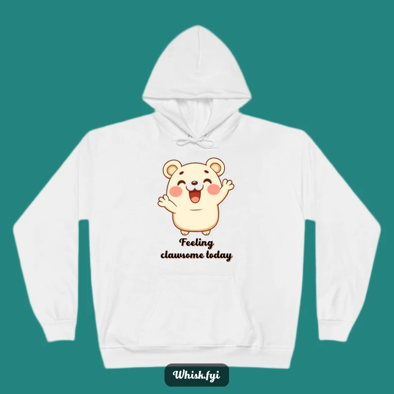 Funny Bear Claw Hoodie - Happy Pastry Character, Cozy Cheer Gift