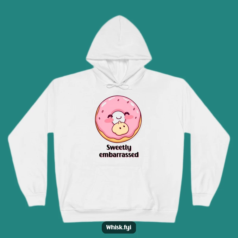 Funny Donut Blushing Hoodie A Cozy Sweet Baking Humor Gift