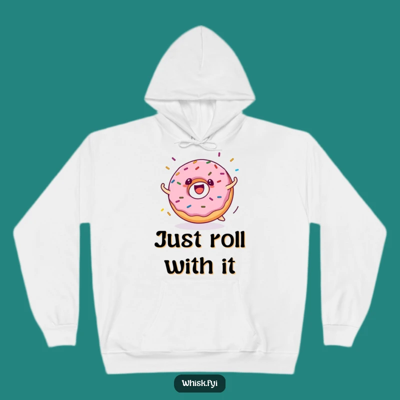 Funny Donut Rolling Hoodie: Cozy Excitement, Perfect Funny Gift for Sweet Friends