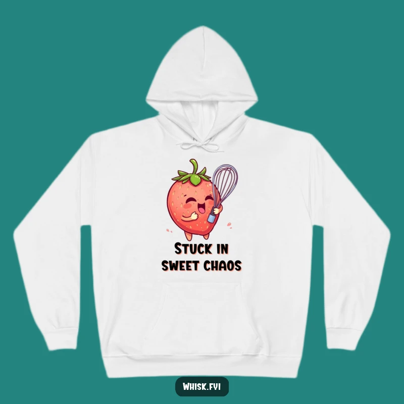 Funny Strawberry Whisk Hoodie: Cozy Comfort with Fruity Humor