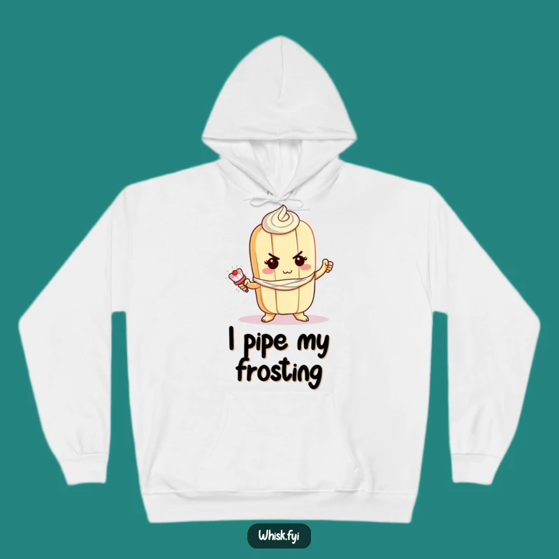 Funny Baguette Frosting Hoodie: Cozy Comfort for Determined Bakers