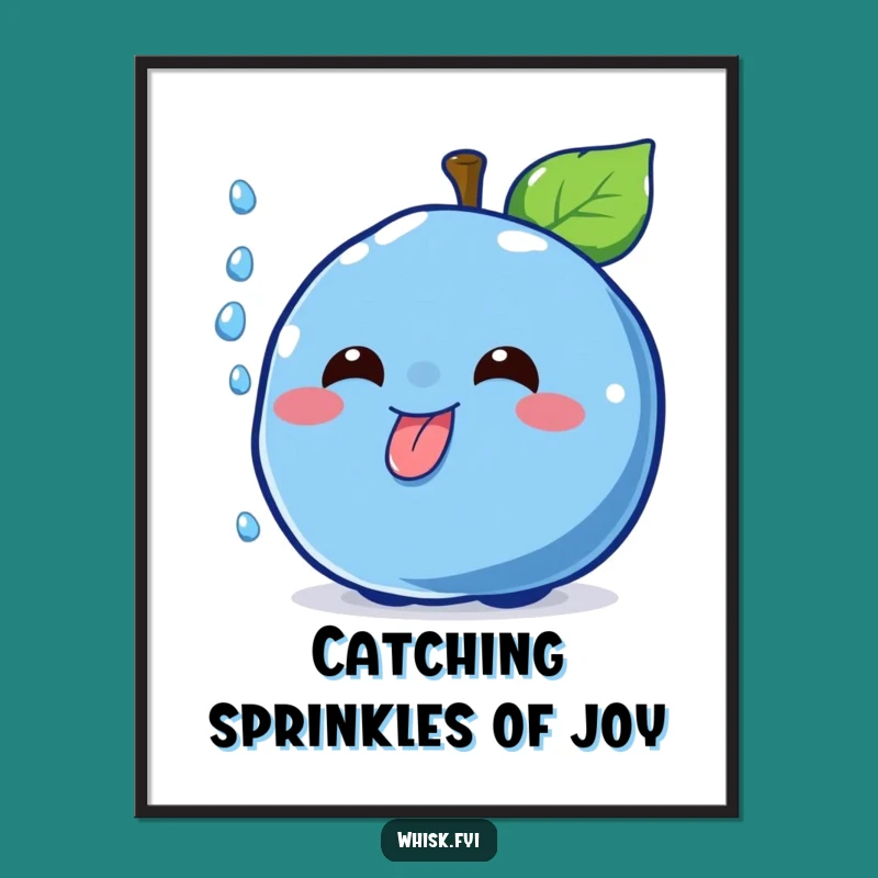 Free Printable Blueberry Sprinkle Art: Whimsical Character Decor DIY Downloadable