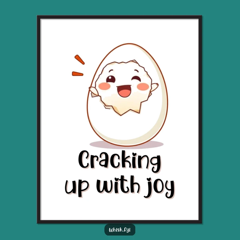 Funny Free Printable Wall Art: Joyful Egg Burst, Downloadable Decor